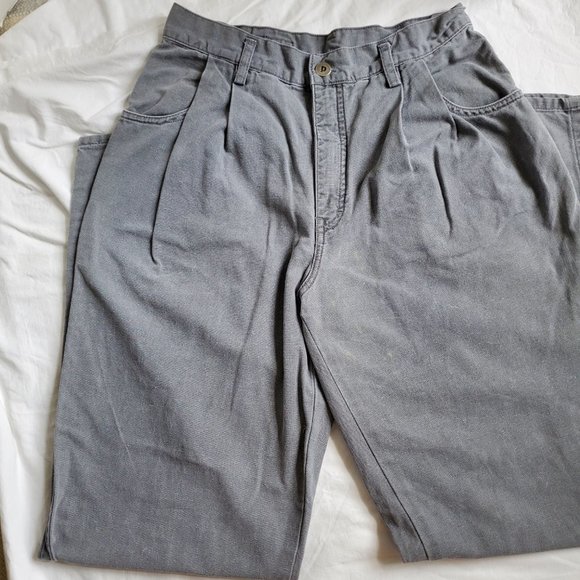 Vintage Patagonia Y2K canvas mom jeans sz 10 pleated front - Picture 4 of 6